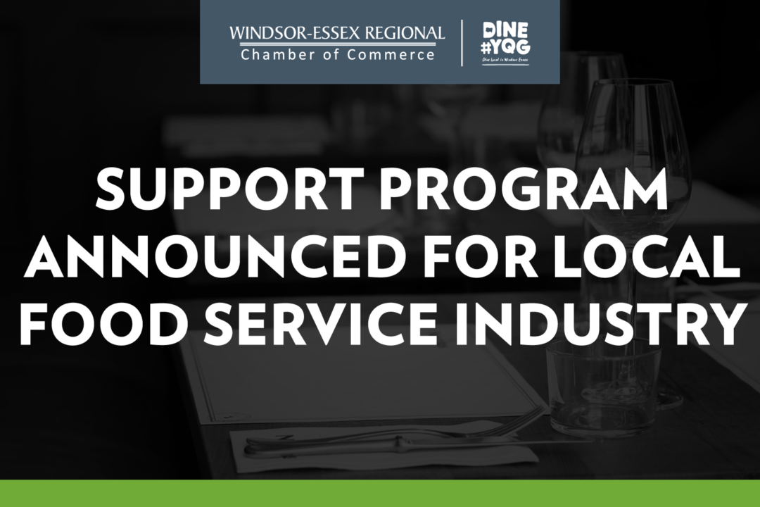Support Program Announced for Local Food Service Industry