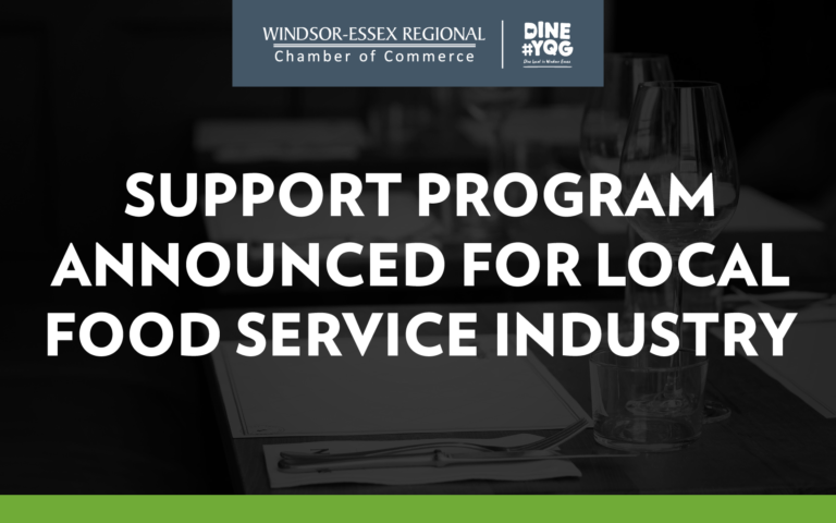 Support Program Announced for Local Food Service Industry