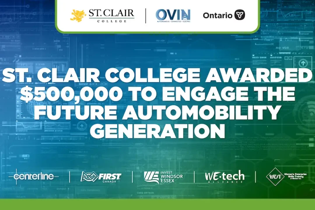 St. Clair College Awarded $500,000 to Engage the Future Automobility Generation