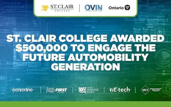 St. Clair College Awarded $500,000 to Engage the Future Automobility Generation