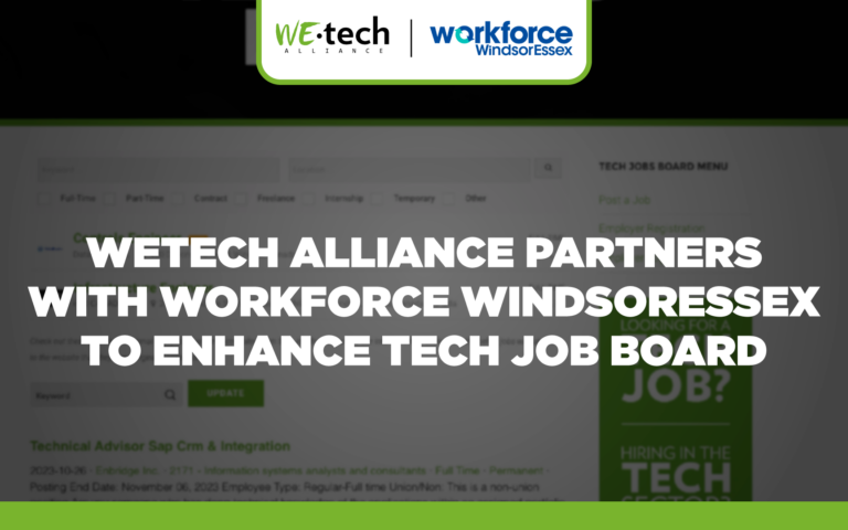 WEtech Alliance Partners with Workforce WindsorEssex to Enhance Tech Job Board