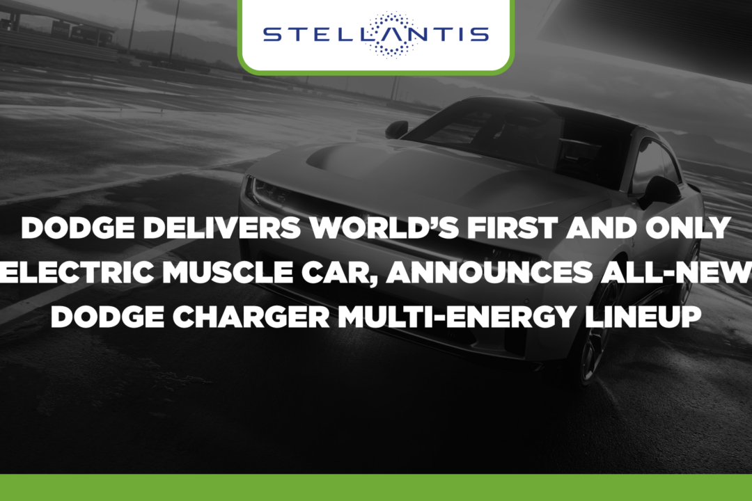 Dodge Delivers World’s First and Only Electric Muscle Car, Announces All-new Dodge Charger Multi-energy Lineup