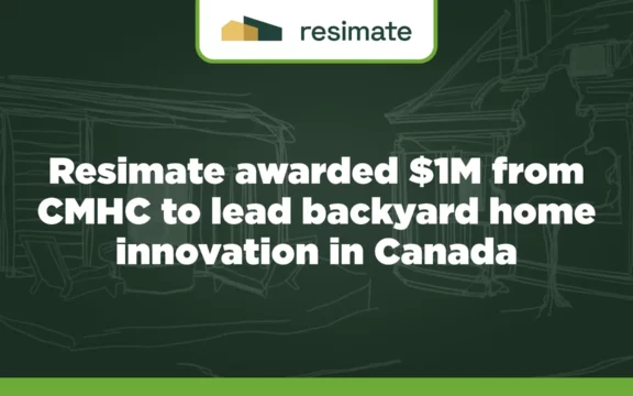Resimate awarded $1M from CMHC to lead backyard home innovation in Canada
