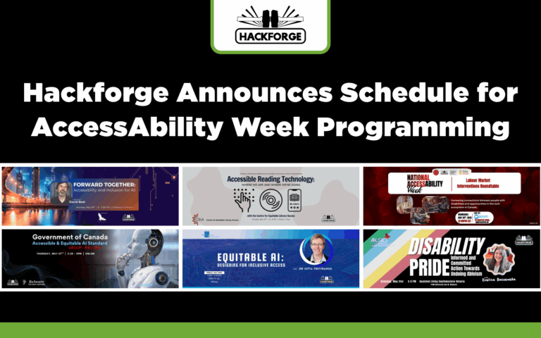Hackforge Announces Schedule for AccessAbility Week Programming